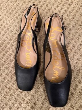 Sam Edelman Black sling back pumps